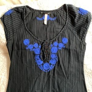 Free People bohemian tunic blouse